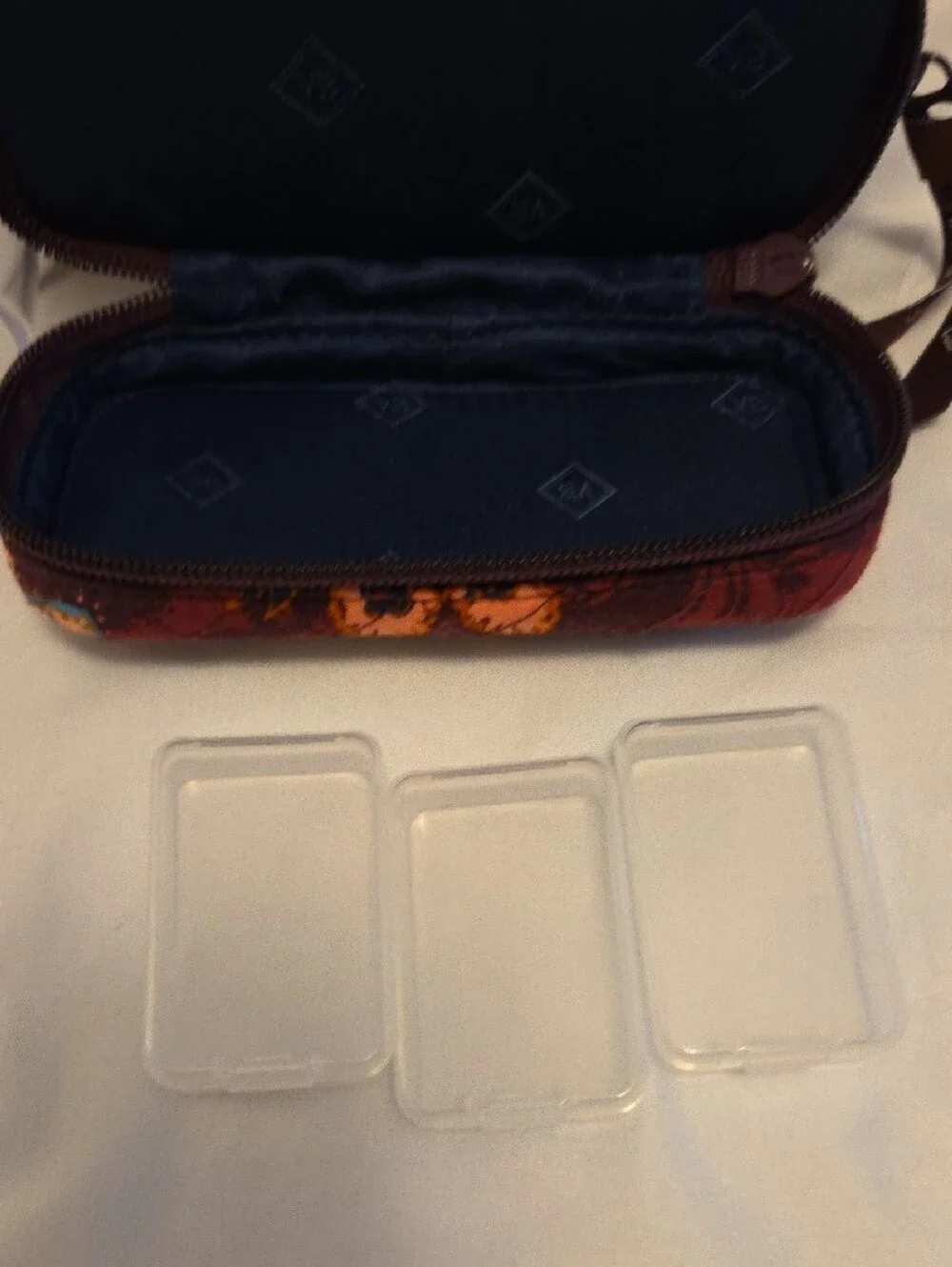 Vera Bradley Burgundy Paisley Quilted Travel Case